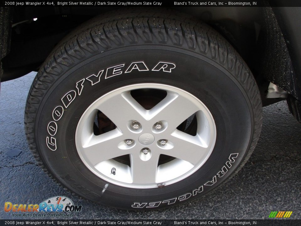 2008 Jeep Wrangler X 4x4 Bright Silver Metallic / Dark Slate Gray/Medium Slate Gray Photo #22