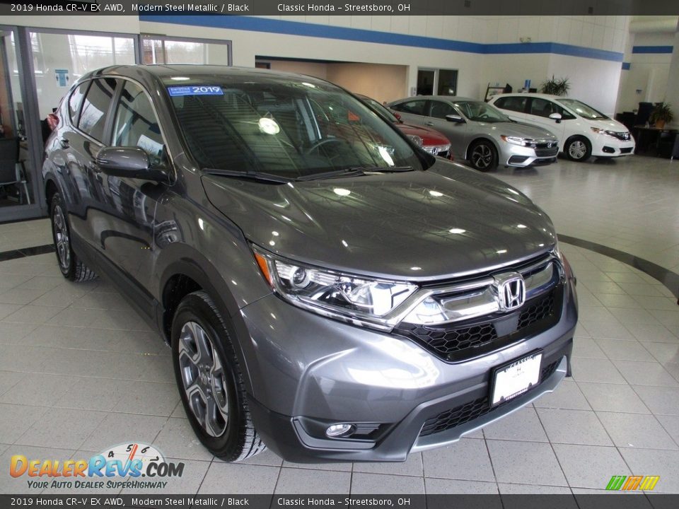 2019 Honda CR-V EX AWD Modern Steel Metallic / Black Photo #3