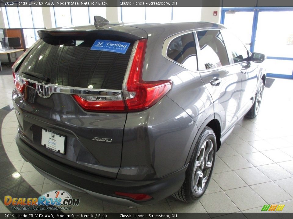 2019 Honda CR-V EX AWD Modern Steel Metallic / Black Photo #7
