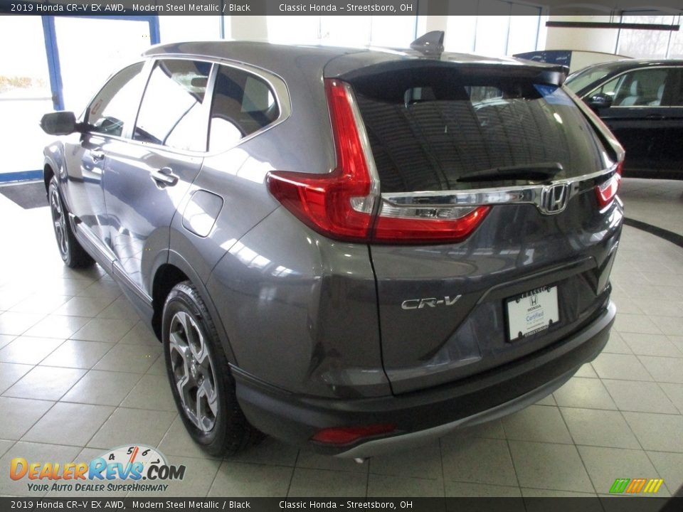 2019 Honda CR-V EX AWD Modern Steel Metallic / Black Photo #9