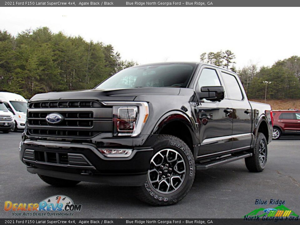 2021 Ford F150 Lariat SuperCrew 4x4 Agate Black / Black Photo #1