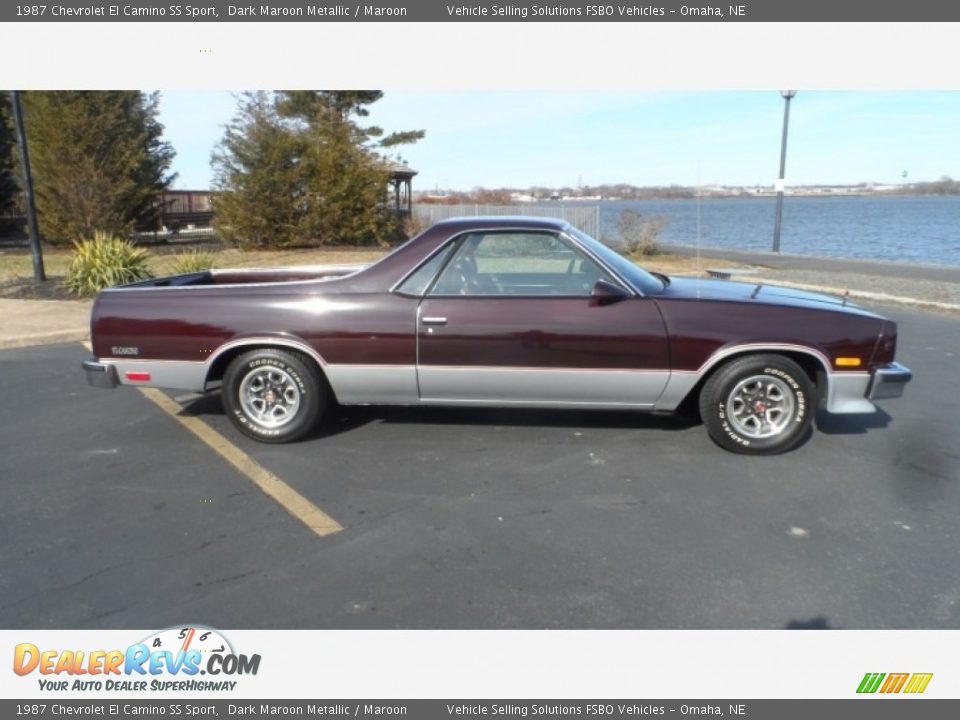 Dark Maroon Metallic 1987 Chevrolet El Camino SS Sport Photo #8