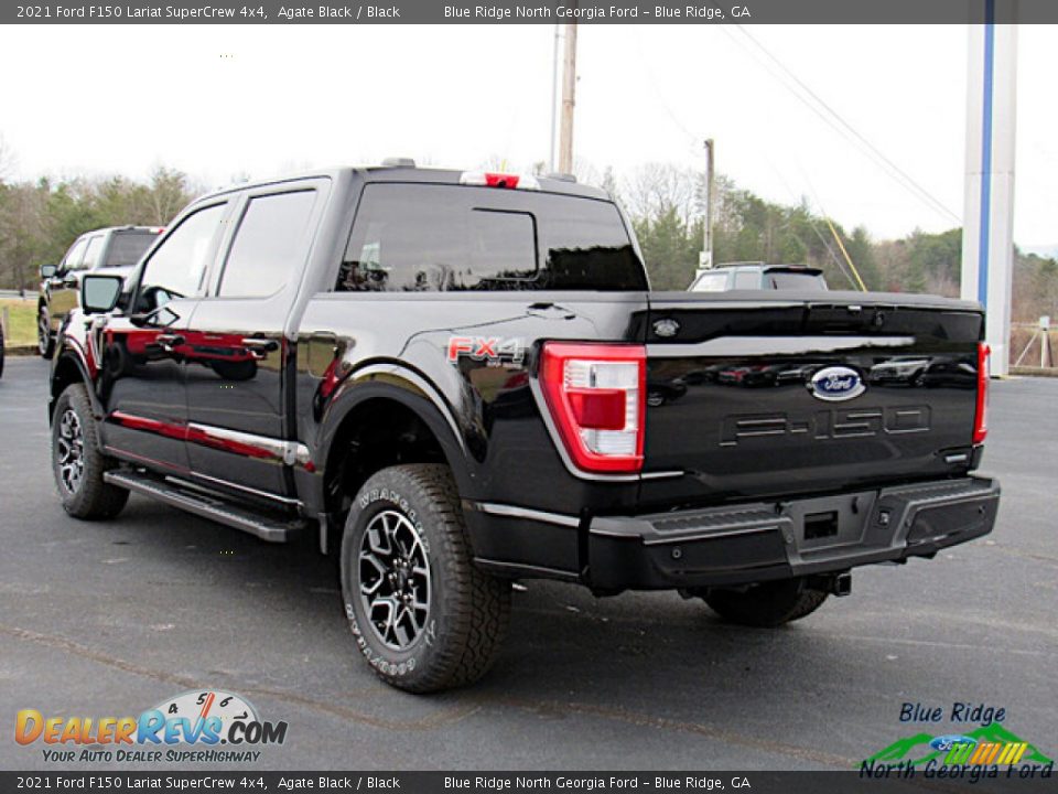 2021 Ford F150 Lariat SuperCrew 4x4 Agate Black / Black Photo #3