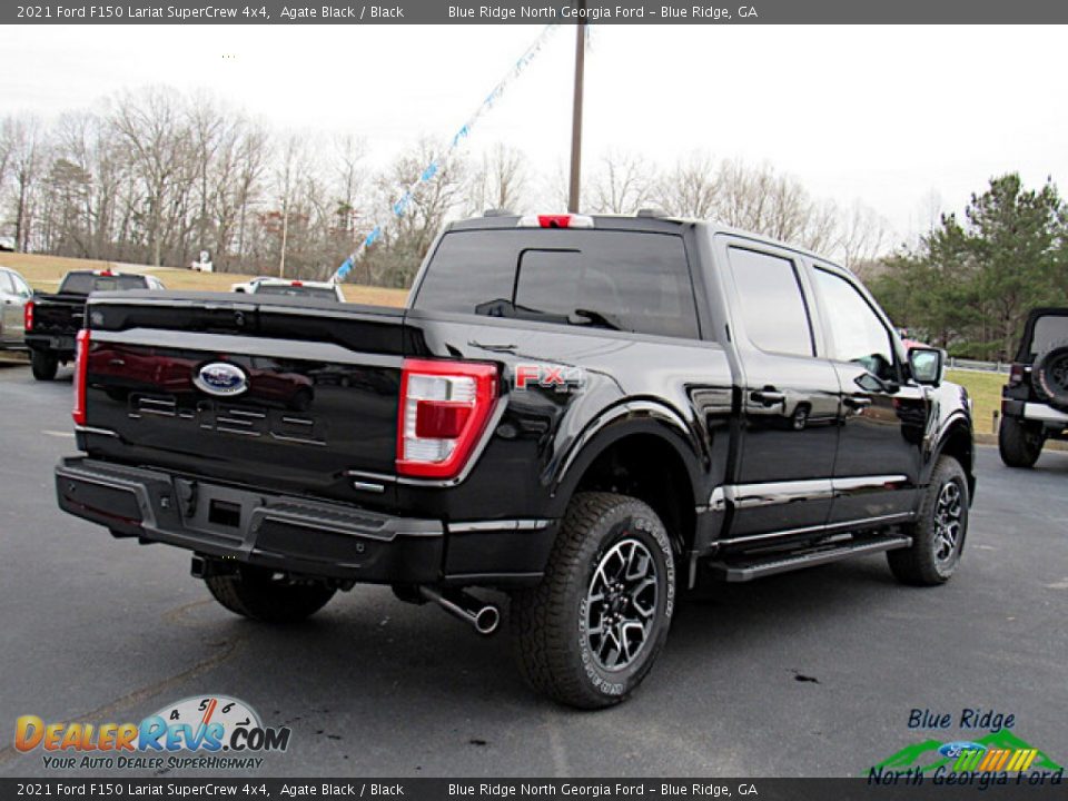 2021 Ford F150 Lariat SuperCrew 4x4 Agate Black / Black Photo #5