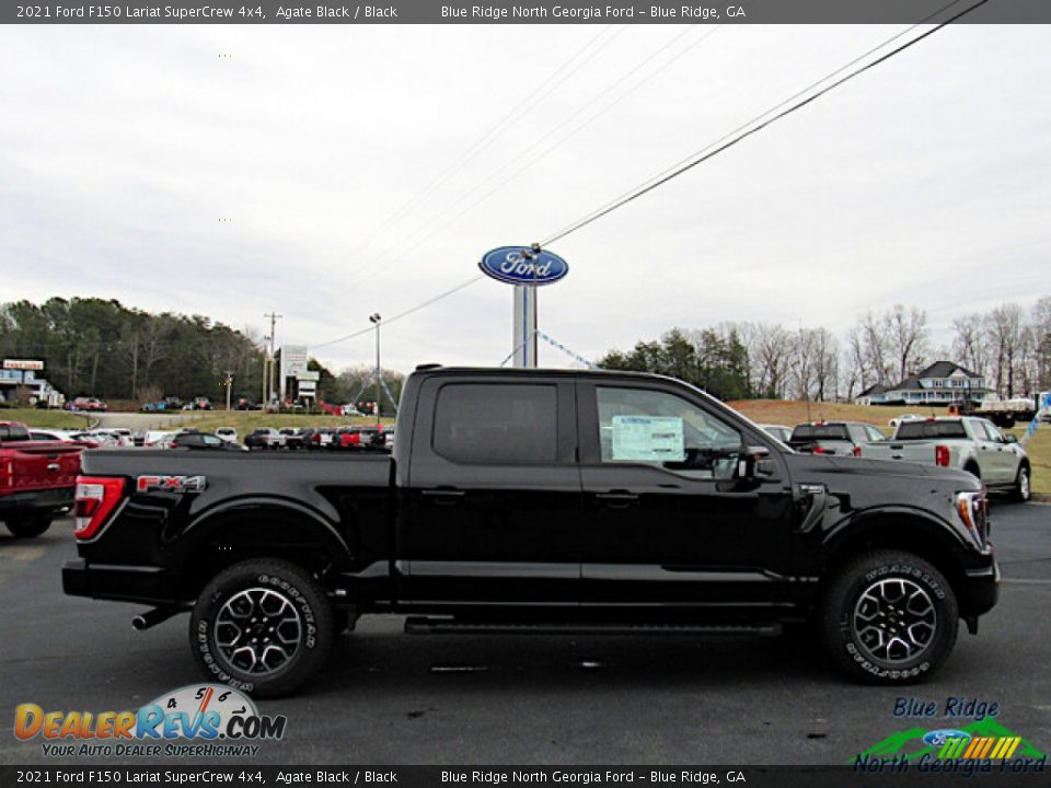 2021 Ford F150 Lariat SuperCrew 4x4 Agate Black / Black Photo #6