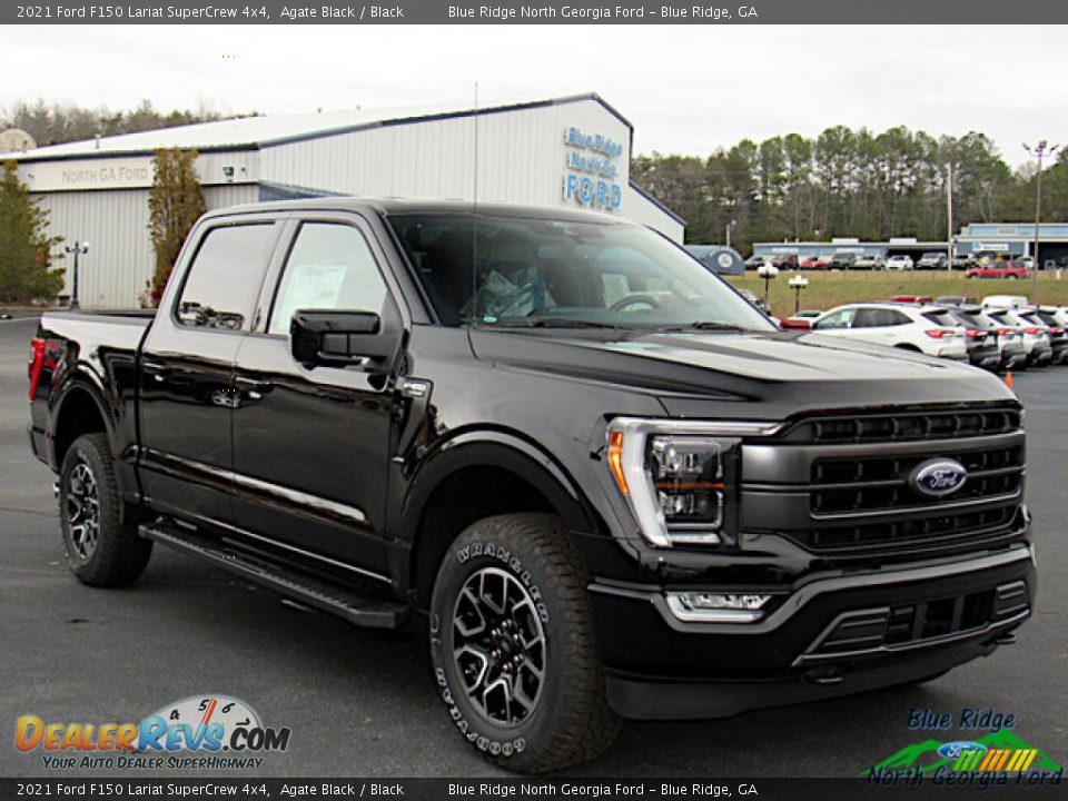 2021 Ford F150 Lariat SuperCrew 4x4 Agate Black / Black Photo #7