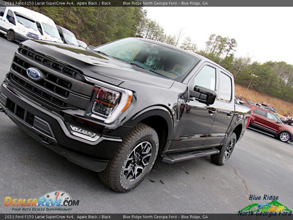 2021 Ford F150 Lariat SuperCrew 4x4 Agate Black / Black Photo #28