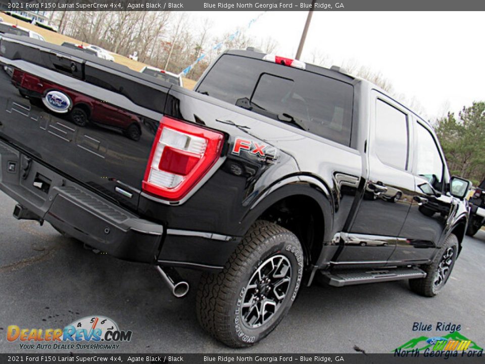 2021 Ford F150 Lariat SuperCrew 4x4 Agate Black / Black Photo #30