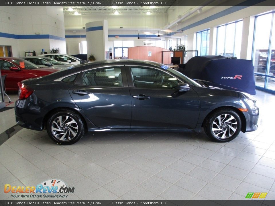 2018 Honda Civic EX Sedan Modern Steel Metallic / Gray Photo #4