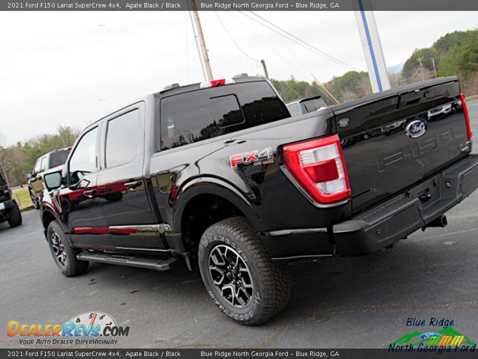 2021 Ford F150 Lariat SuperCrew 4x4 Agate Black / Black Photo #31