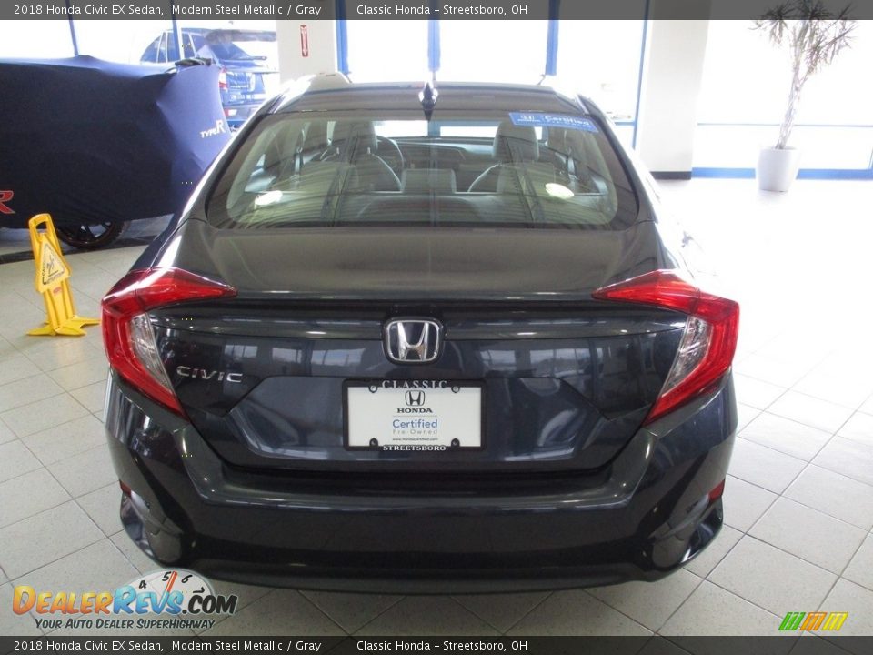 2018 Honda Civic EX Sedan Modern Steel Metallic / Gray Photo #8