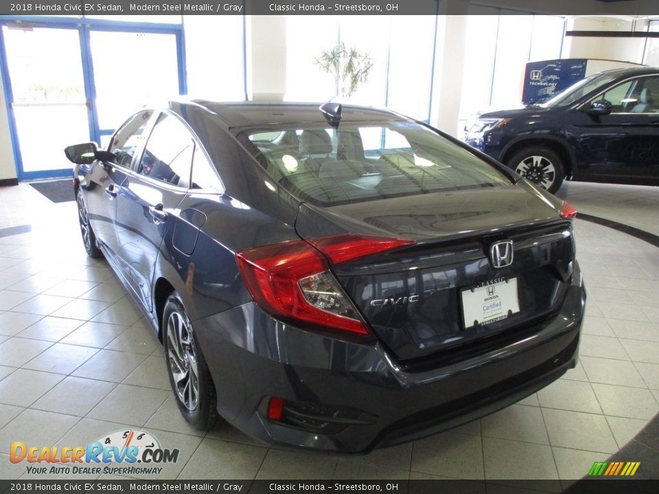 2018 Honda Civic EX Sedan Modern Steel Metallic / Gray Photo #9