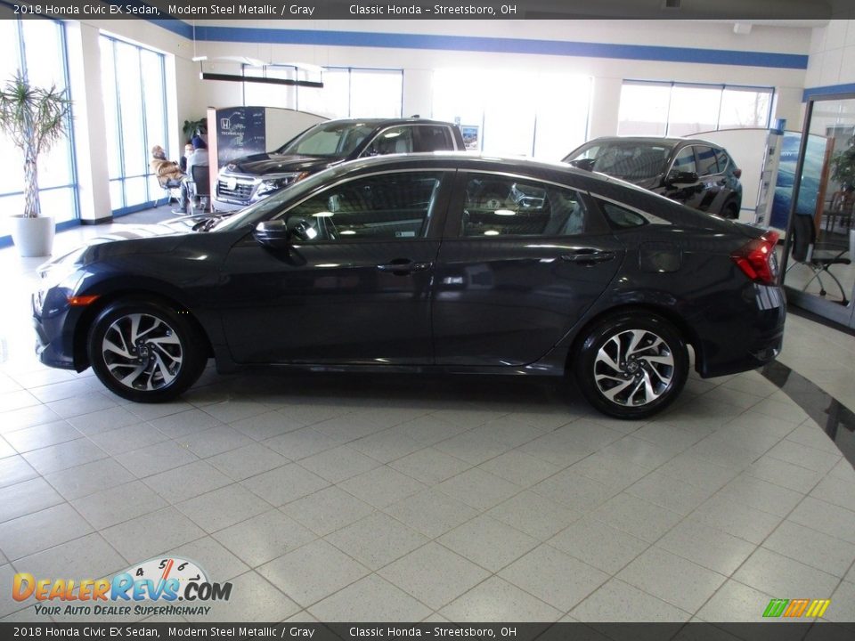 2018 Honda Civic EX Sedan Modern Steel Metallic / Gray Photo #10