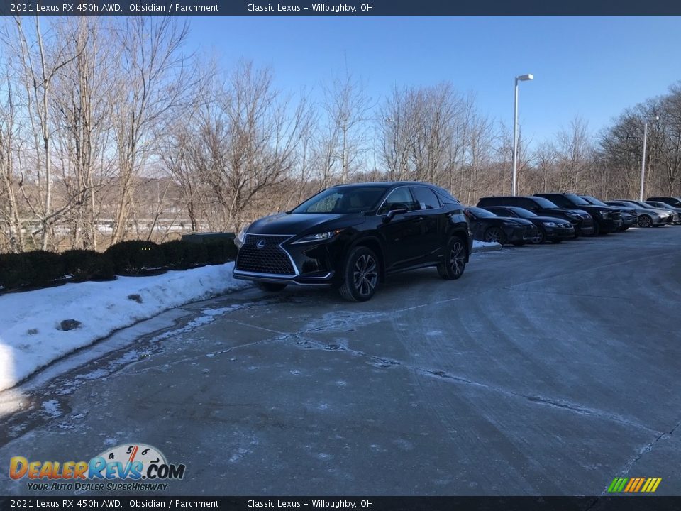 2021 Lexus RX 450h AWD Obsidian / Parchment Photo #1