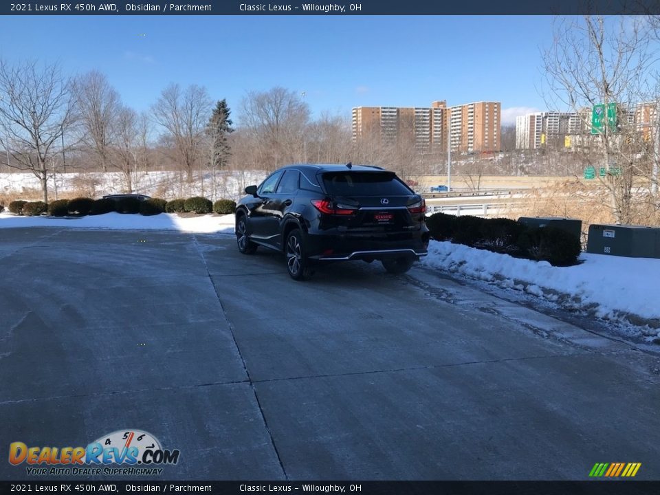 2021 Lexus RX 450h AWD Obsidian / Parchment Photo #4