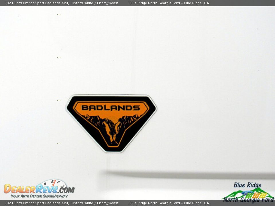 2021 Ford Bronco Sport Badlands 4x4 Oxford White / Ebony/Roast Photo #19