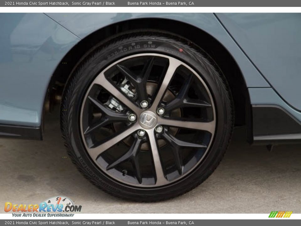 2021 Honda Civic Sport Hatchback Sonic Gray Pearl / Black Photo #12