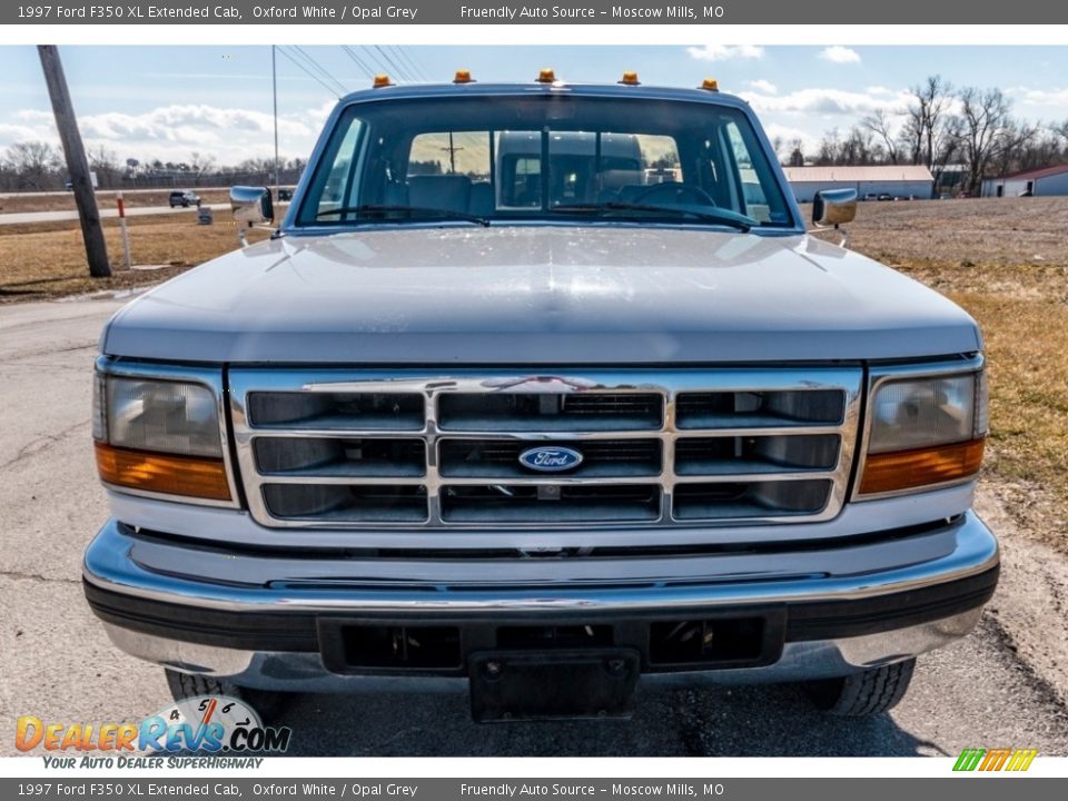 1997 Ford F350 XL Extended Cab Oxford White / Opal Grey Photo #9