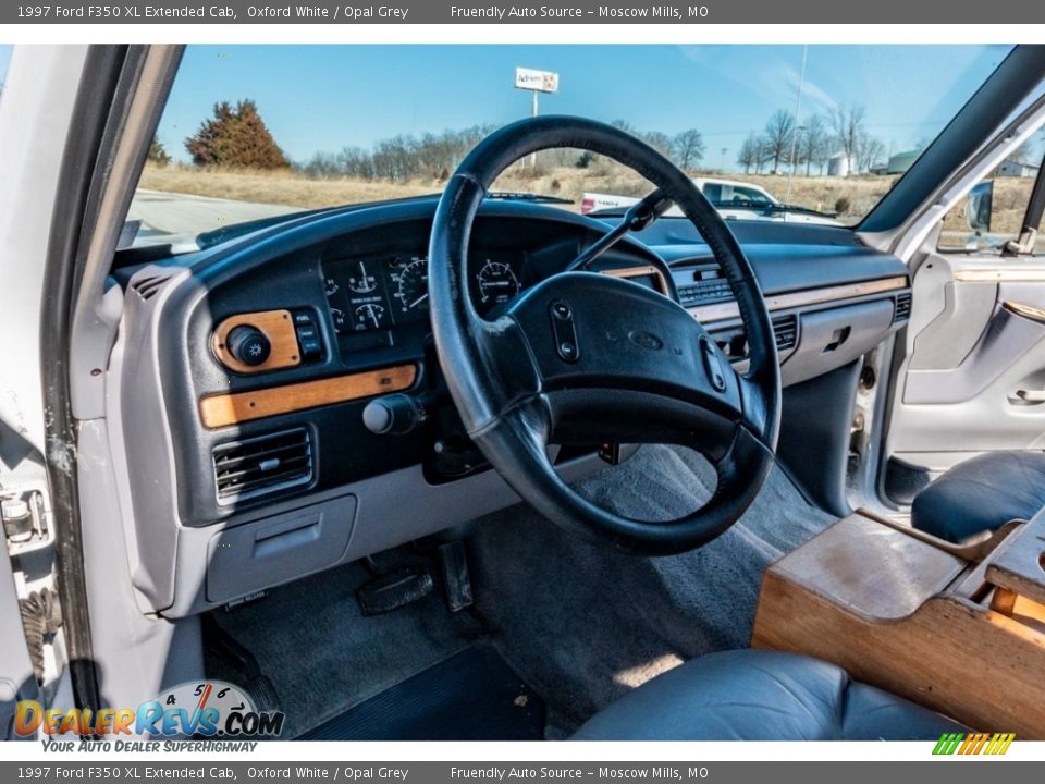 1997 Ford F350 XL Extended Cab Oxford White / Opal Grey Photo #19