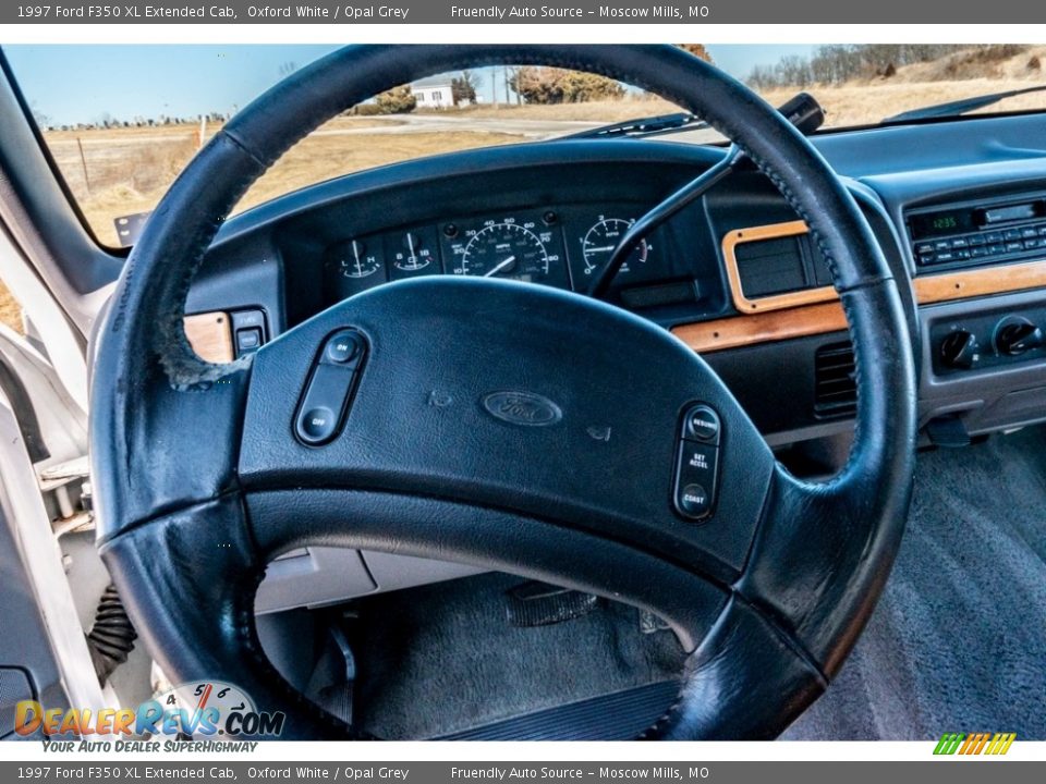 1997 Ford F350 XL Extended Cab Oxford White / Opal Grey Photo #29