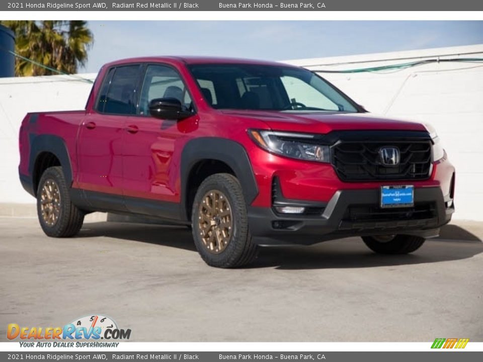 2021 Honda Ridgeline Sport AWD Radiant Red Metallic II / Black Photo #1