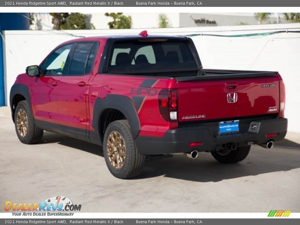 2021 Honda Ridgeline Sport AWD Radiant Red Metallic II / Black Photo #2