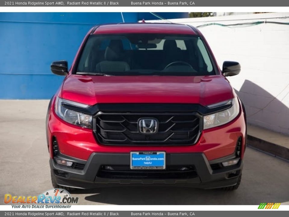 2021 Honda Ridgeline Sport AWD Radiant Red Metallic II / Black Photo #3