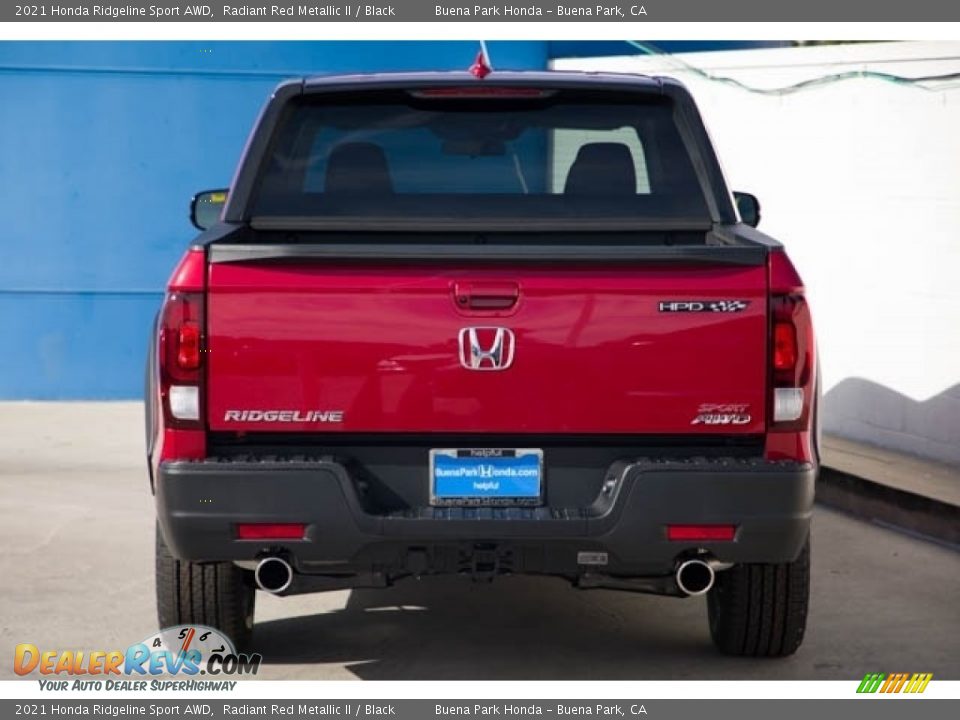 2021 Honda Ridgeline Sport AWD Radiant Red Metallic II / Black Photo #6