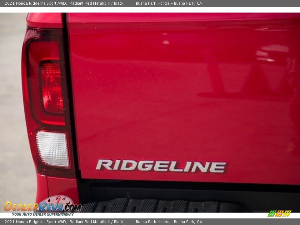 2021 Honda Ridgeline Sport AWD Radiant Red Metallic II / Black Photo #7
