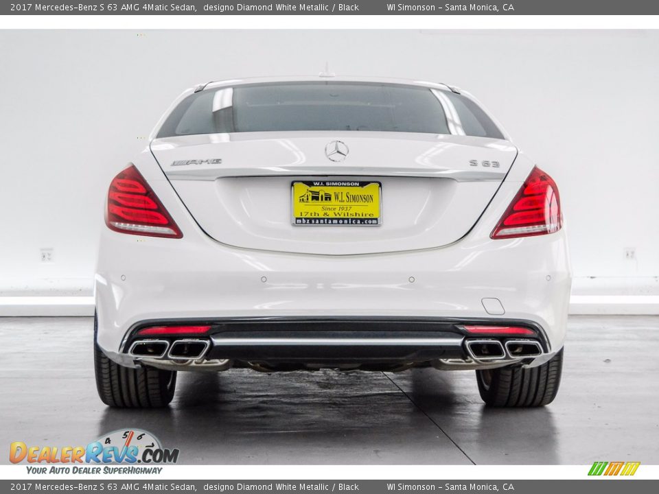 2017 Mercedes-Benz S 63 AMG 4Matic Sedan designo Diamond White Metallic / Black Photo #3