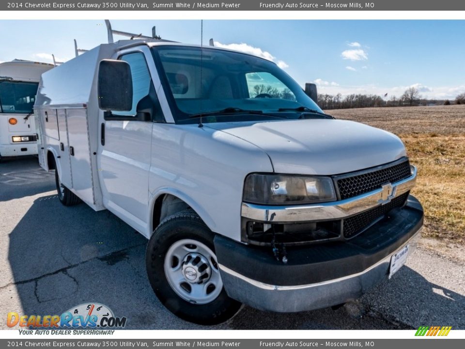 2014 Chevrolet Express Cutaway 3500 Utility Van Summit White / Medium Pewter Photo #1