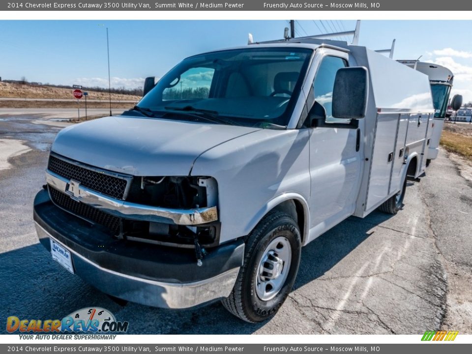2014 Chevrolet Express Cutaway 3500 Utility Van Summit White / Medium Pewter Photo #8