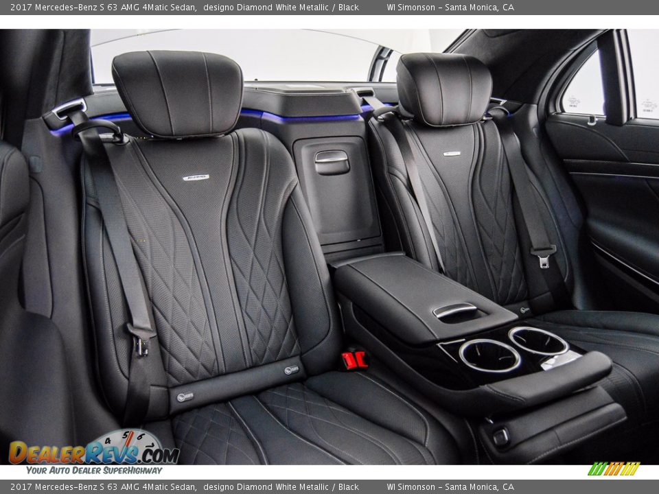 Rear Seat of 2017 Mercedes-Benz S 63 AMG 4Matic Sedan Photo #13