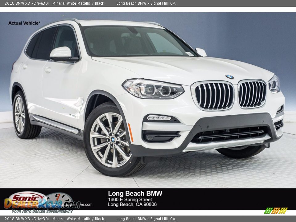 2018 BMW X3 xDrive30i Mineral White Metallic / Black Photo #1