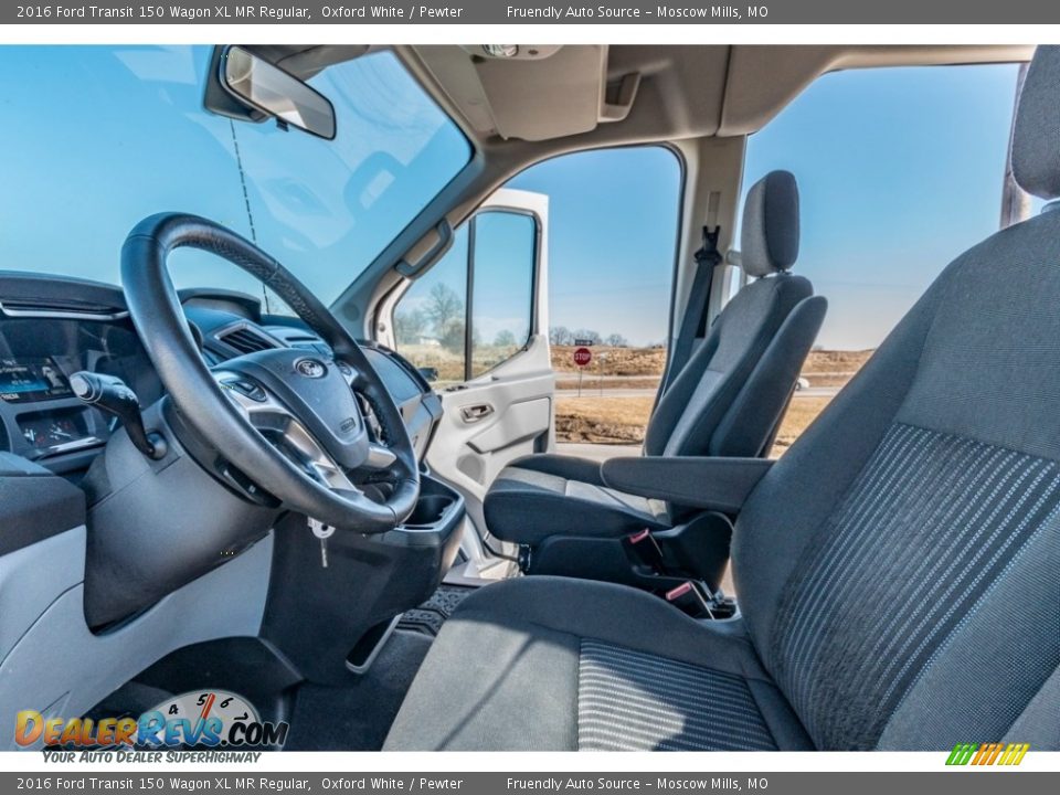 Front Seat of 2016 Ford Transit 150 Wagon XL MR Regular Photo #18