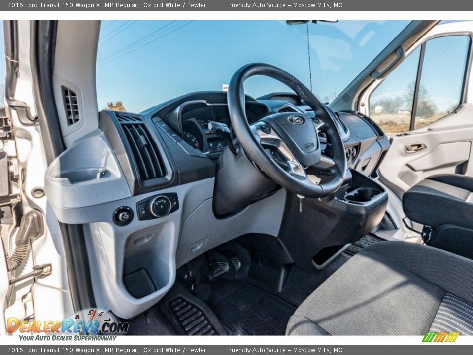 Pewter Interior - 2016 Ford Transit 150 Wagon XL MR Regular Photo #19