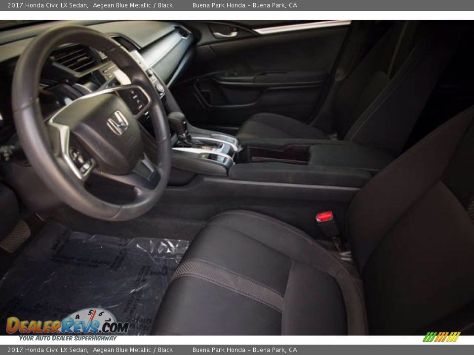 2017 Honda Civic LX Sedan Aegean Blue Metallic / Black Photo #3
