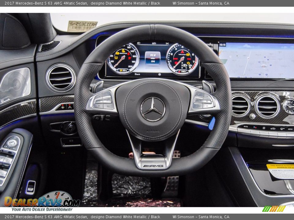 2017 Mercedes-Benz S 63 AMG 4Matic Sedan designo Diamond White Metallic / Black Photo #24