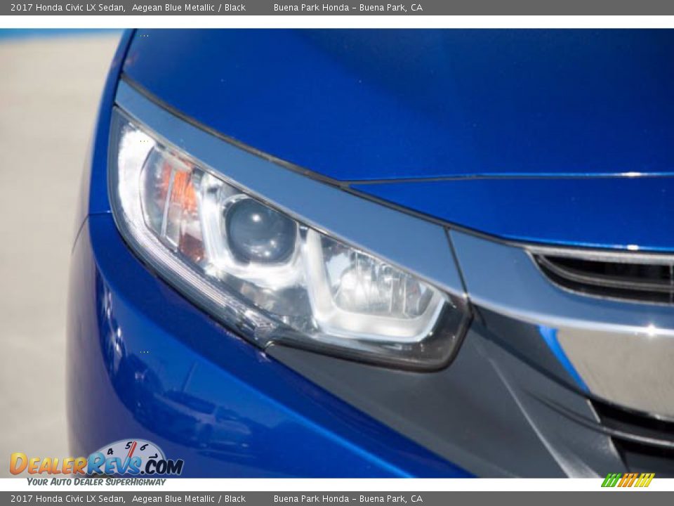 2017 Honda Civic LX Sedan Aegean Blue Metallic / Black Photo #8