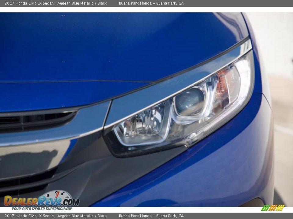 2017 Honda Civic LX Sedan Aegean Blue Metallic / Black Photo #9