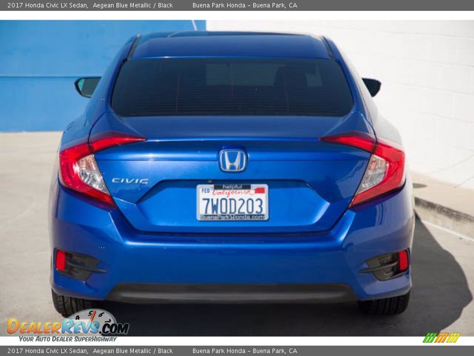 2017 Honda Civic LX Sedan Aegean Blue Metallic / Black Photo #11
