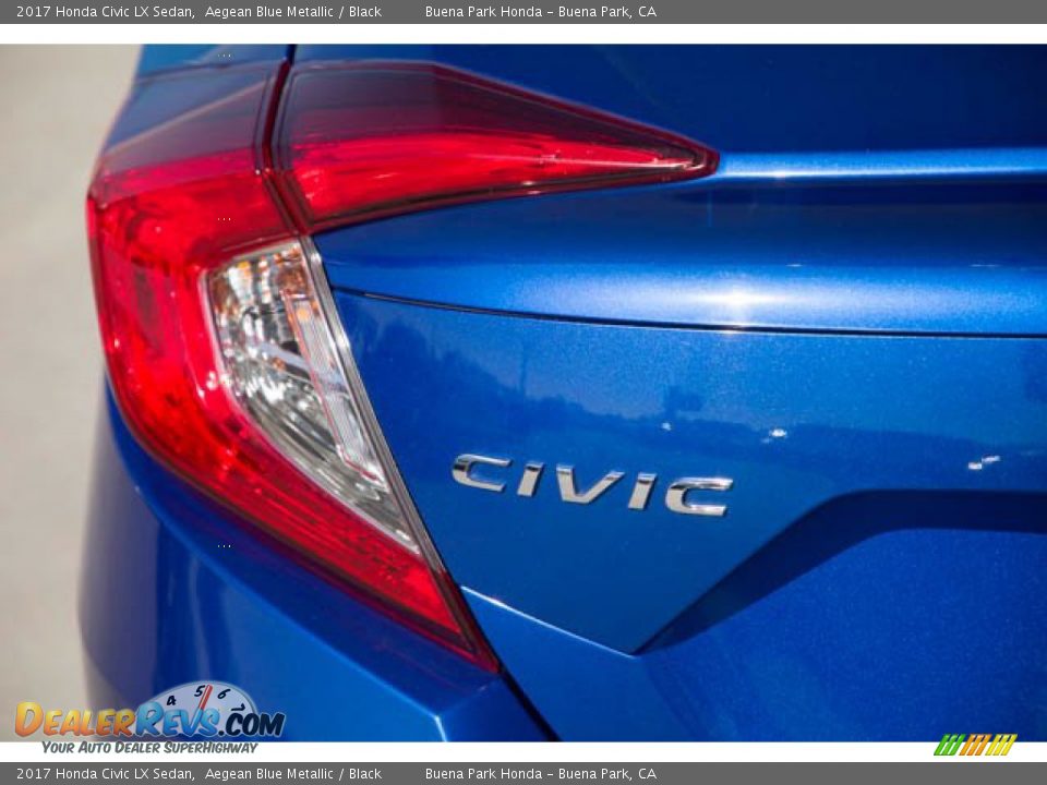 2017 Honda Civic LX Sedan Aegean Blue Metallic / Black Photo #12