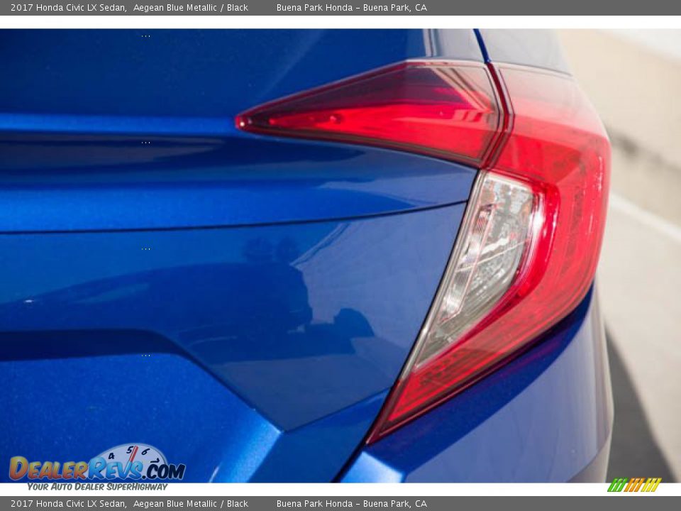 2017 Honda Civic LX Sedan Aegean Blue Metallic / Black Photo #13