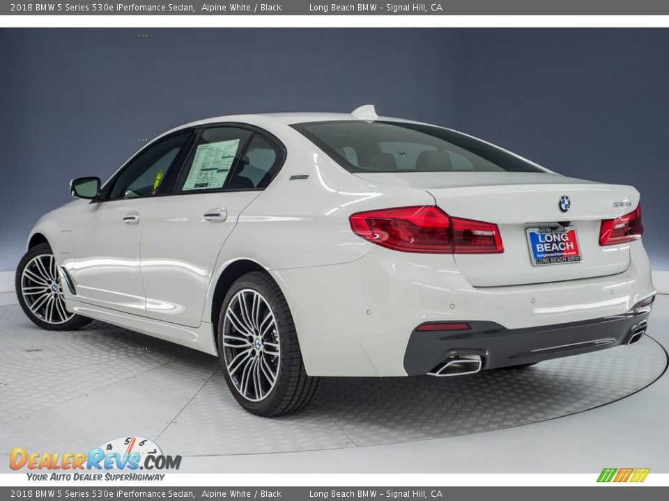 2018 BMW 5 Series 530e iPerfomance Sedan Alpine White / Black Photo #4