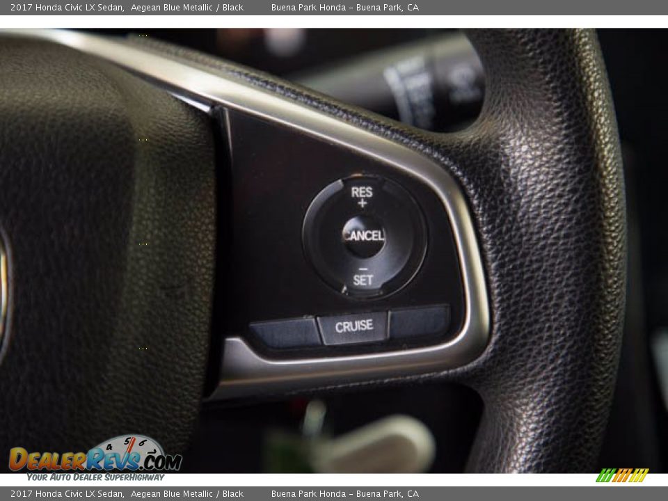 2017 Honda Civic LX Sedan Aegean Blue Metallic / Black Photo #17