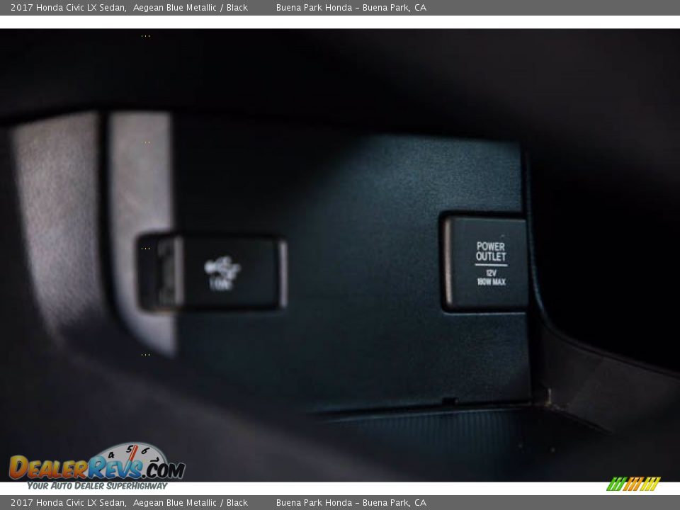 2017 Honda Civic LX Sedan Aegean Blue Metallic / Black Photo #18