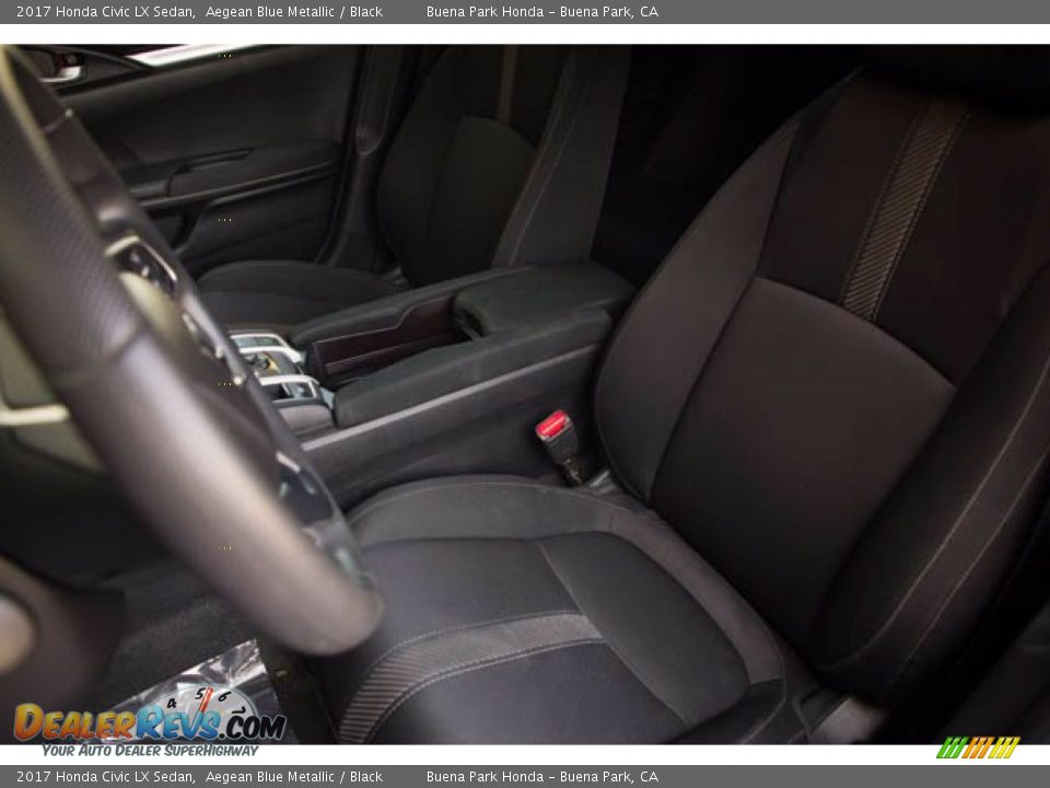 2017 Honda Civic LX Sedan Aegean Blue Metallic / Black Photo #19