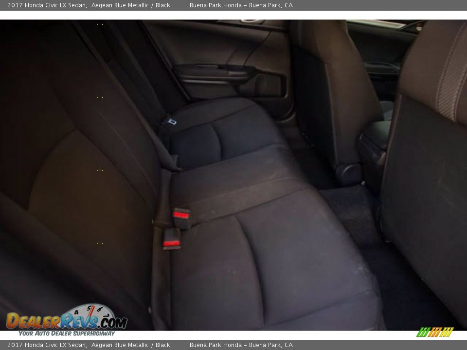 2017 Honda Civic LX Sedan Aegean Blue Metallic / Black Photo #22