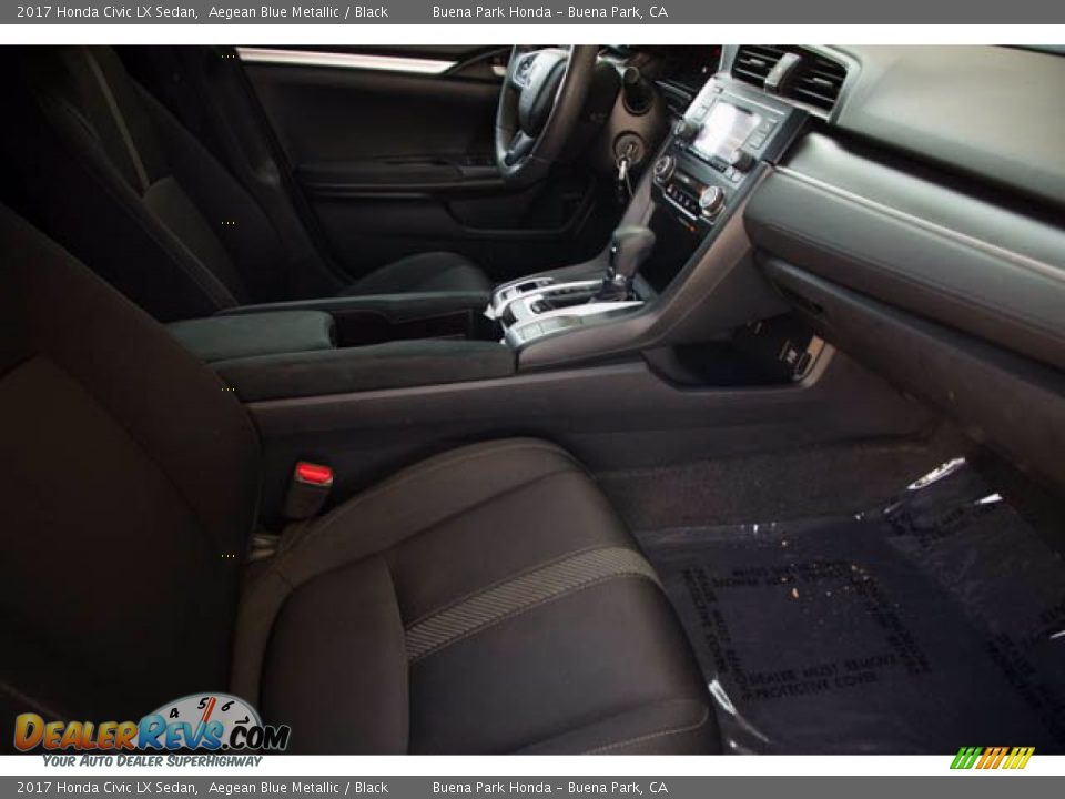 2017 Honda Civic LX Sedan Aegean Blue Metallic / Black Photo #24
