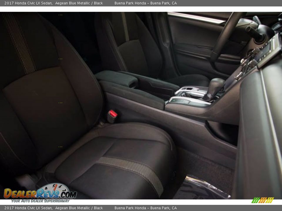 2017 Honda Civic LX Sedan Aegean Blue Metallic / Black Photo #25
